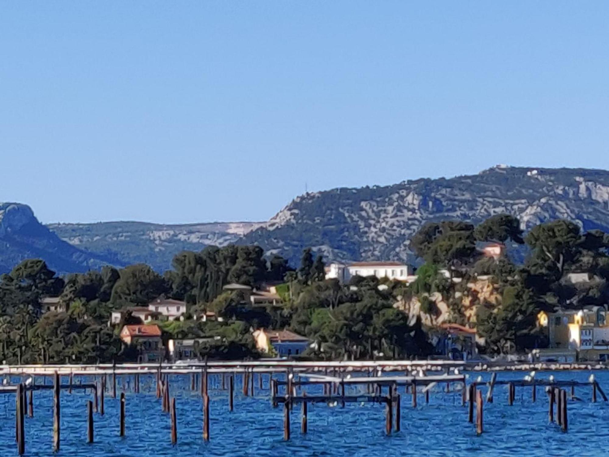 Villa-Chateau Les Terrasses - Tamaris, Plage Des Sablettes, Mer Au Bas De La Propriete La Seyne-sur-Mer Esterno foto