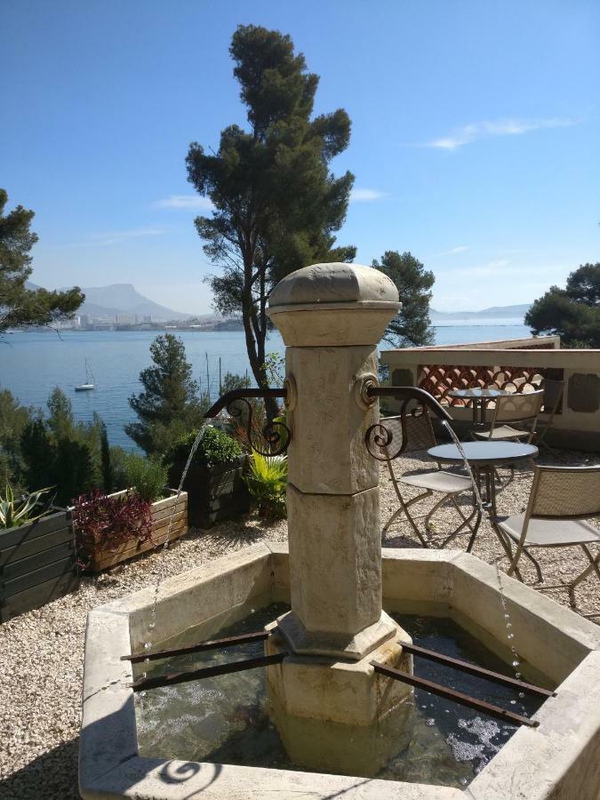 Villa-Chateau Les Terrasses - Tamaris, Plage Des Sablettes, Mer Au Bas De La Propriete La Seyne-sur-Mer Esterno foto